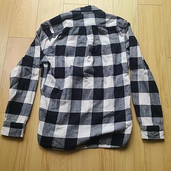 Levi's Classic Plaid Flannel Worker Over Shirt Mens Medium White Cotton  19587 - Picture 4 of 9